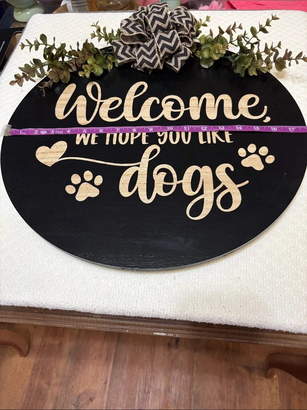 Round Door Sign
